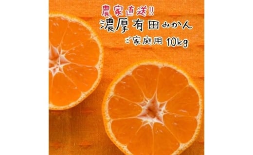 
ご家庭用訳あり有田みかん10ｋｇ　みかんの本場和歌山有田より農家直送！【11月中旬～１月上旬発送】
