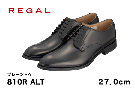 REGAL 810R ALT プレーントゥ ブラック 27.0cm リーガル ビジネスシューズ 革靴 紳士靴