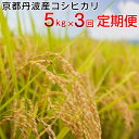 【ふるさと納税】令和6年産 京都丹波産コシヒカリ 新米 定期便 5kg×3回 計15kg＜JA京都たわわ朝霧＞※2024年12月からお届け開始≪農協 白米 精米 3ヶ月 産地直送 送料無料 簡易包装 コメ 生活応援 人気 国産 数量限定 楽天限定≫