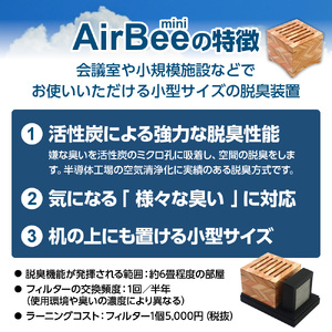 小型脱臭機　AirBee mini　木製タイプ　脱臭 脱臭剤 活性炭 消臭 消臭剤 BL02