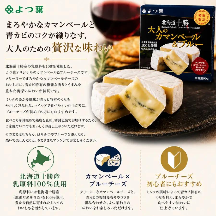 北海道十勝産 よつ葉大人のカマンベール＆ブルー6個 【  チーズ 贈答  ギフト セット  送料無料 】 SKA033