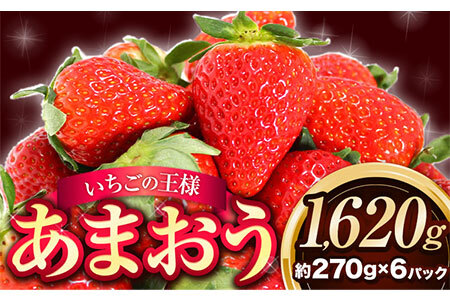 ★2025年出荷分★【先行予約】いちご あまおう1620g (約270g×6パック) 苺  【着日指定不可】《3月中旬-4月末頃出荷予定》 |　美味しいいちご 新年いちご 甘酸っぱいいちご 福岡県産いちご 香り豊かないちご ジューシーないちご 完熟いちご 高糖度いちご 濃厚ないちご いちご 真っ赤ないちご 手摘みいちご フレッシュないちご 芳醇ないちご 季節限定いちご 甘い香りのいちご 爽やかないちご 上質いちご 福岡産いちご 特選いちご 高級いちご 甘いいちご 産地直送いちご 朝採れいちご 人気のいちご 