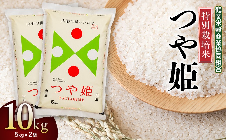 【令和7年産】特別栽培米 つや姫10kg (5kg×2)　山形県庄内産　鶴岡米穀商業協同組合　|  精米 国産ブランド米 米どころ 庄内米 ご飯 おにぎり 冷めても美味しい お弁当 おすすめ 人気 安