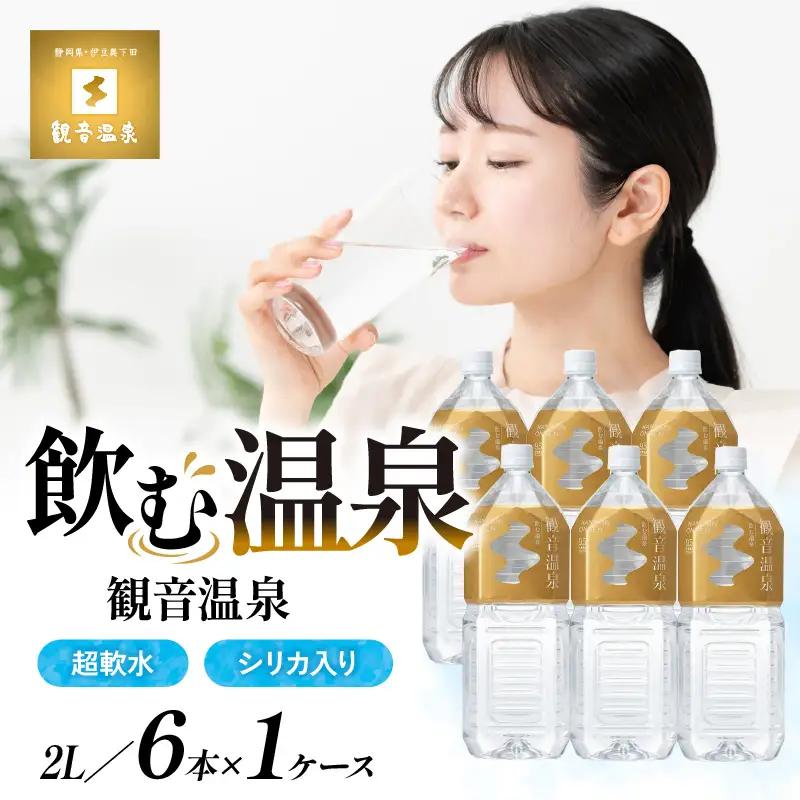 飲む温泉　観音温泉水　2リットル(6本入)　1ケース