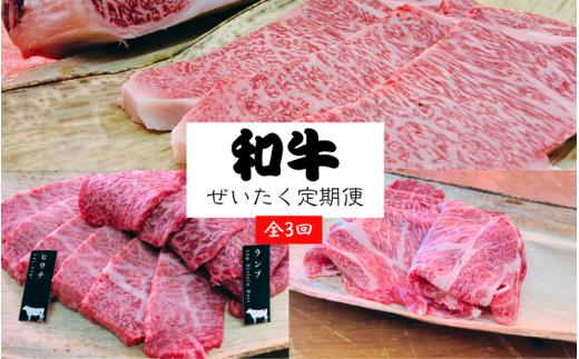 
【全3回】尾呂志屋精肉店の和牛ぜいたく定期便 / 和牛 赤身 焼き肉 焼肉 牛肉 牛 精肉
