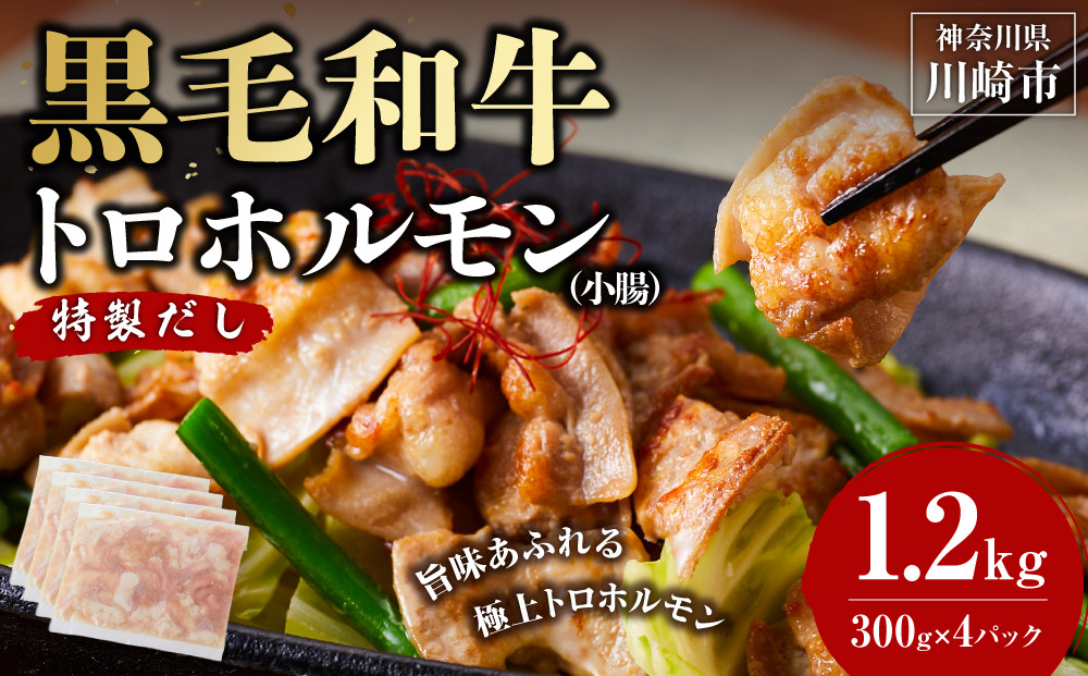 黒毛和牛トロホルモン（小腸）　特製だし1.2kg ( 300g ×4パック )【2026年6月発送】 141305_KZ61VC06