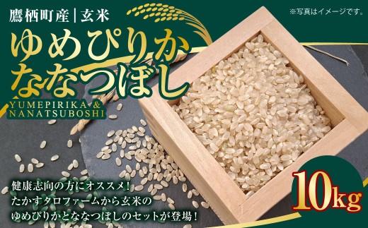 【令和7年産】 ゆめぴりか ななつぼし （ 玄米 ） 各10kg 北海道 鷹栖町 たかすタロファーム 米 コメ こめ ご飯 お米