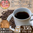 【ふるさと納税】＜コーヒー豆＞直火式焙煎 オーガニックコーヒー豆(計350g・175g×2袋)オーガニック 珈琲 イルガチェフェ コーヒー 飲料 ドリンク 直火焙煎 有機JAS 有機栽培 大分県 佐伯市【GZ001】【かくれが】