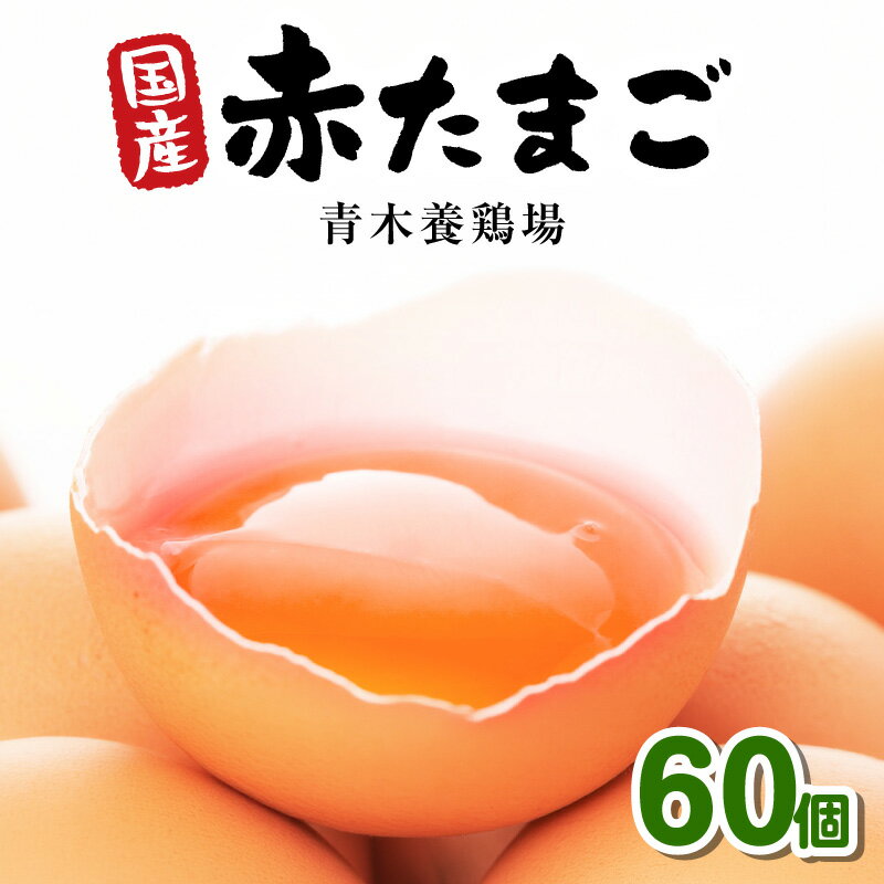 【ふるさと納税】国産　赤卵　60個入 ／ 赤たまご 赤玉子 卵 たまご タマゴ 玉子 鶏卵 産みたて 新鮮 こだわり 上質 濃厚 卵焼き 卵かけご飯 国産 阿久比町産 送料無料 愛知県 AB002