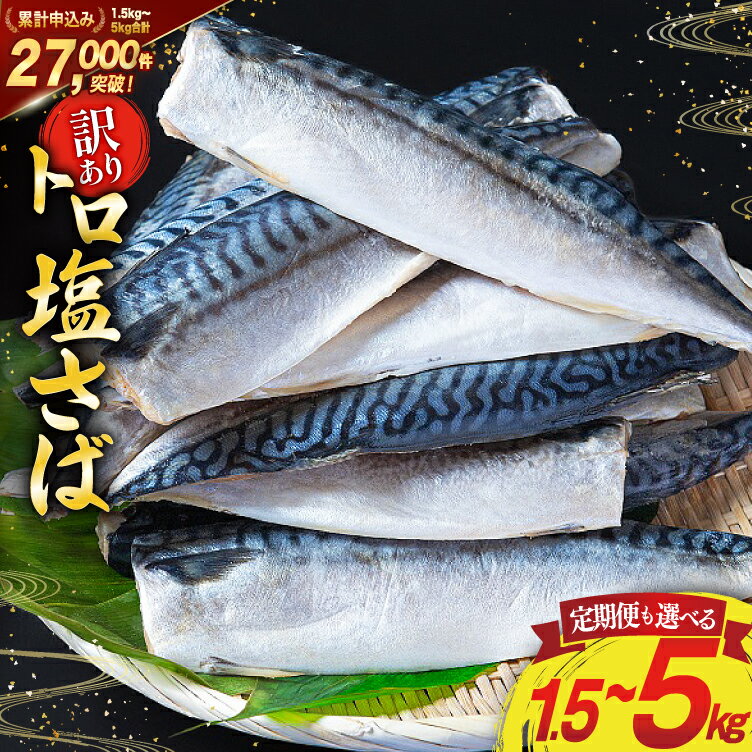 【ふるさと納税】 訳あり 塩サバ フィレ 【選べる内容量】1.5kg/3kg/5kg/3kg 12ヶ月 定期便 [足利本店 宮城県 気仙沼市 20565964] 魚 海鮮 さば サバ さば 鯖 サバフィレ 鯖フィレ 切り身 冷凍 訳アリ わけあり トロサバ 減塩 とろさば 無添加 人気