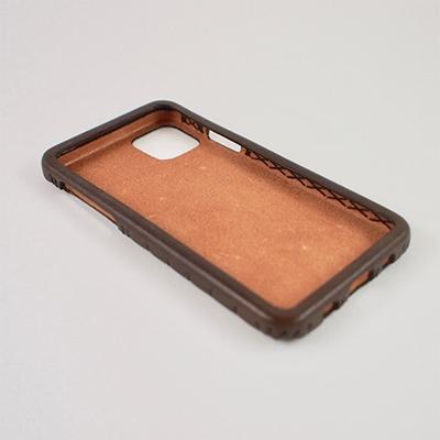 ふるさと納税 七尾市 【iPhone13pro用】本革ケース/ダークブラウン/ハンドメイド