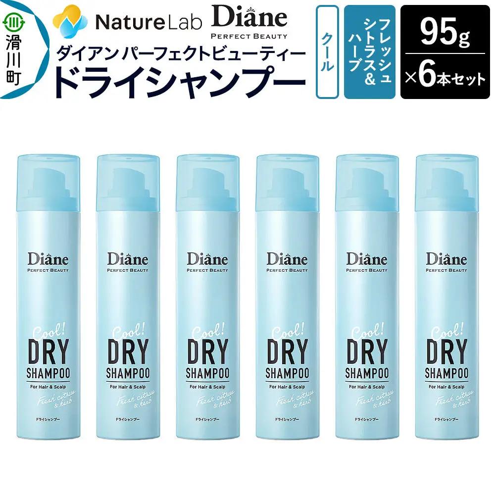 Diane ダイアン パーフェクトビューティー ドライシャンプー クール 95g フレッシュシトラス＆ハーブの香り×6点セット