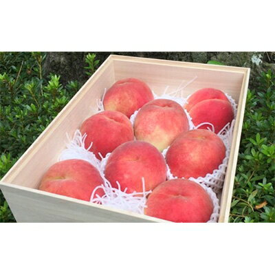 【ふるさと納税】【2026発送予定】数量限定!【高級桃桐箱入り】8～9玉入り　山梨市産地直送　約3kg箱【配送不可地域：離島】【1178160】