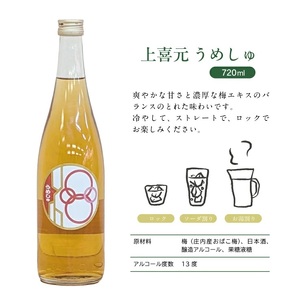 SA2430　酒田の酒屋厳選　上喜元 うめしゅ　720ml×2本