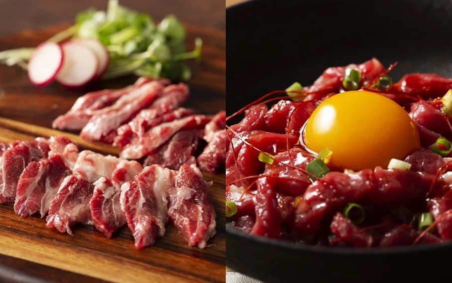 【ふじ馬刺し】 フジチクオリジナル 堪能セット 820g ふじ馬刺し メン 大トロ 中トロ ヒレ シャトーブリアン ロース ランプ 上赤身 フタエゴ バラヒモ ユッケ ネギトロ 霜降り 赤身 熊本 馬