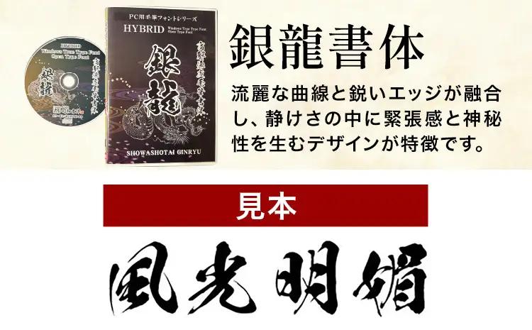 高解像度書体 銀龍書体 《30日以内に出荷予定(土日祝除く)》