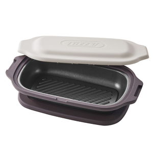 Toffy 電子レンジ用 グリルディッシュK-MW6　カラー：グレージュ【kt072-003-2】電子ﾚﾝｼﾞ 料理 ｸﾞﾘﾙ調理 簡単 手軽 ふっ素樹脂加工