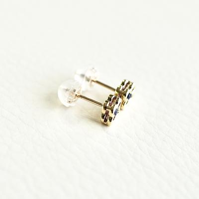ふるさと納税 甲府市 【ジュエリー】K10 イエローゴールド サファイア クローバー ピアス 保証書付 NXE-306 |  | 02