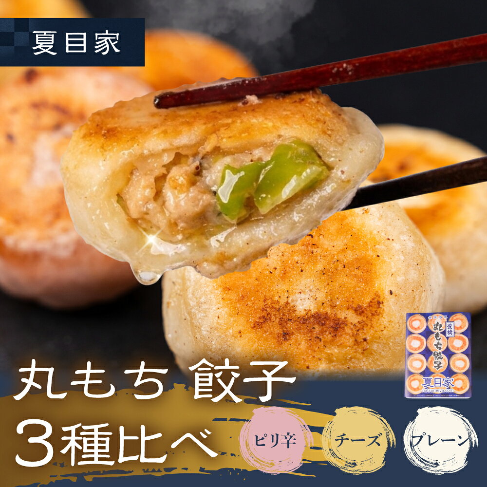 【ふるさと納税】夏目家 『丸もち 餃子 3種比べ （ピリ辛、チーズ、プレーン）』 （各24個×1袋 計3袋 72個） 惣菜 おかずぎょうざ もち丸 愛知県 豊橋市