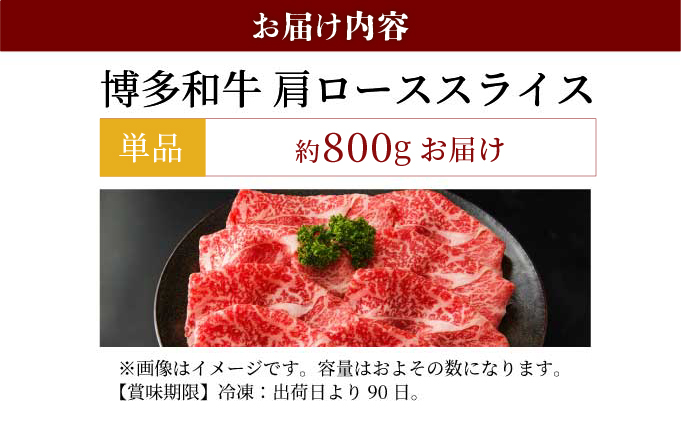  博多和牛 肩ローススライス 約800g