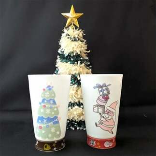 クリスマス マジカルパールシェルタンブラー 2個セット【東洋セラミックス】有田焼 クリスマス グラス カラフル A18-213_イメージ4