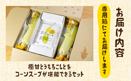 ＜先行予約＞レビュー 高評価 ☆5 濃厚 極甘とうもろこし ＆ コーンスープ セット 無添加 おうちで極上 スープ とうもろこし コーンスープの素 人気 産地直送 甘い 送料無料 数量限定 簡単 常温