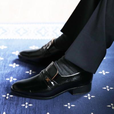 ふるさと納税 大和郡山市 幅広4E設計 牛革スリッポンメンズビジネスシューズ ふんわり中敷 No.111 黒 27cm |  | 02