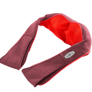 ネックマッサージャー FR-100 赤 首肩マッサージャー 温感 温熱 肩こり マッサージ器 首マッサージ 肩こり マッサージ器 首 肩 肩凝り ヒーター付き マッサージ機 ネックマッサージ 軽い コ