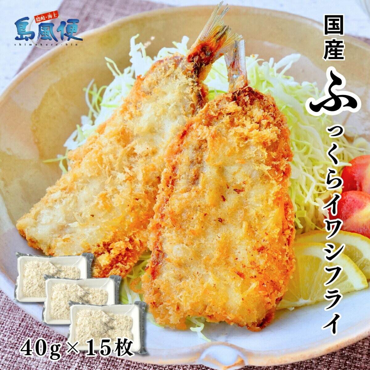 【ふるさと納税】ふっくらイワシフライ(中)600g（約40g15枚） 国産（島根県隠岐島産）マイワシ使用 揚げるだけ簡単調理 魚フライ 海士町