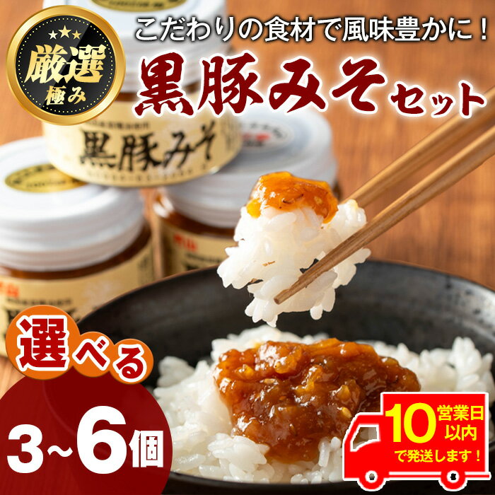 【ふるさと納税】＜容量が選べる！＞鹿児島特産！黒豚みそ(120g×3個~6個) 味噌 調味料 黒豚味噌 豚味噌【村山製油】【0131304a】【0081316a】