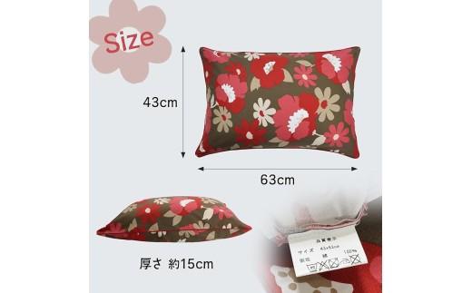 【熟睡設計】 創業100年のこだわり そば殻枕  枕 43cm×63cm 花柄 日本製 オーガニック素材 硬め かため 肩こり 首こり 快眠 快適 通気性 寝具 ピロー 和風 天然素材 天然枕 カラー