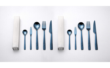 YUEN(PVD BLUE)10pcsペアディナーセット