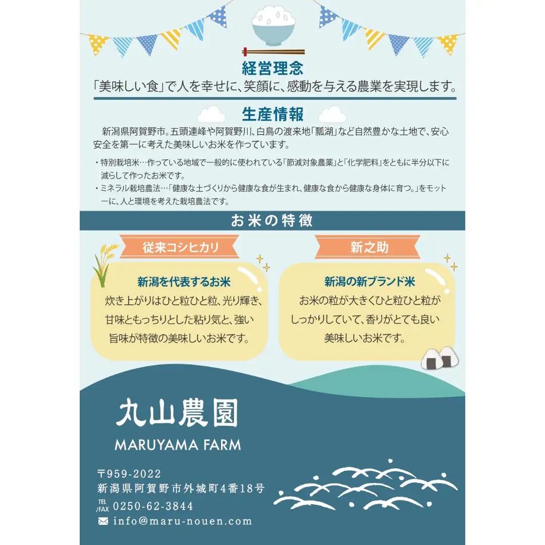 【令和7年産】【新潟県認証米】 5kg 特別栽培米 従来コシヒカリ 阿賀野市産 丸山農園 米 こめ コメ 白米 精米 3F01013