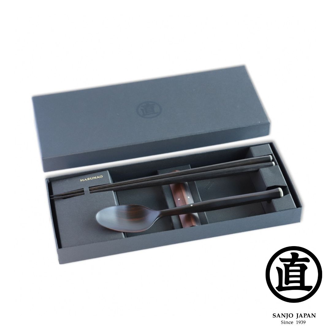 【ふるさと納税】無双＆ロデオスプーン190セット 黒檀 箸 スプーンセット ギフト プレゼント 木製 三条市 燕三条 [マルナオ] 【066S006】