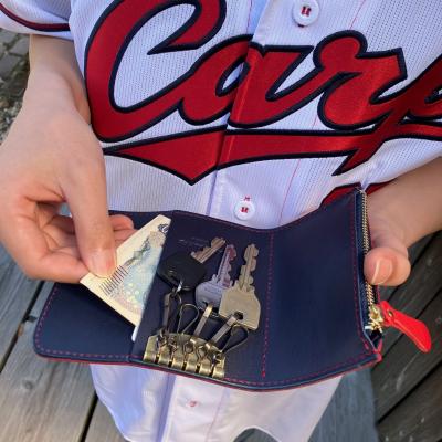 ふるさと納税 東広島市 【広島ジビエレザー×広島東洋カープ】東広島産天然鹿革　5連キーケース |  | 03