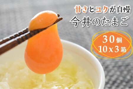 今井のたまご 30個 10個×3箱 2L L ミックス 卵