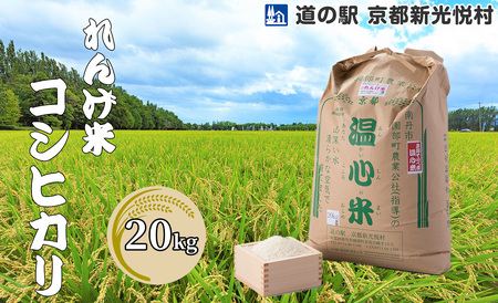 【新米】【道の駅 京都新光悦村】れんげ米コシヒカリ「白米」20kg[高島屋選定品］043N540 【令和６年産新米予約】