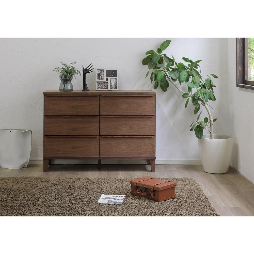 【ふるさと納税】大川家具 幅120cm 3段 チェスト ウォールナット/レッドオーク -leo-レオ | インテリア ファニチャー 人気 おすすめ 送料無料