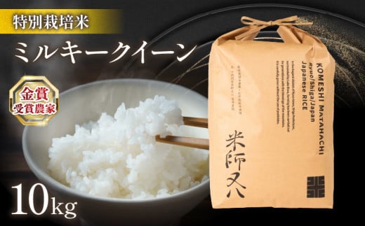【 1～2週間以内に発送 】令和7年米 ミルキークイーン 10kg ( 令和7年産 金賞受賞農家 2025年産 ブランド 米 10キロ 米 おすすめ 米 rice 精米 白米 ご飯 内祝い 若井農園 十六代目米師又八 謹製 もちもち 国産 送料無料 滋賀県竜王町 米 ふるさと納税 )