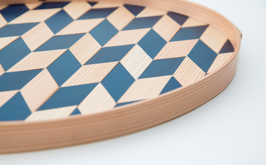 WAPPA BLUE 矢絣 TRAY　825P6002
