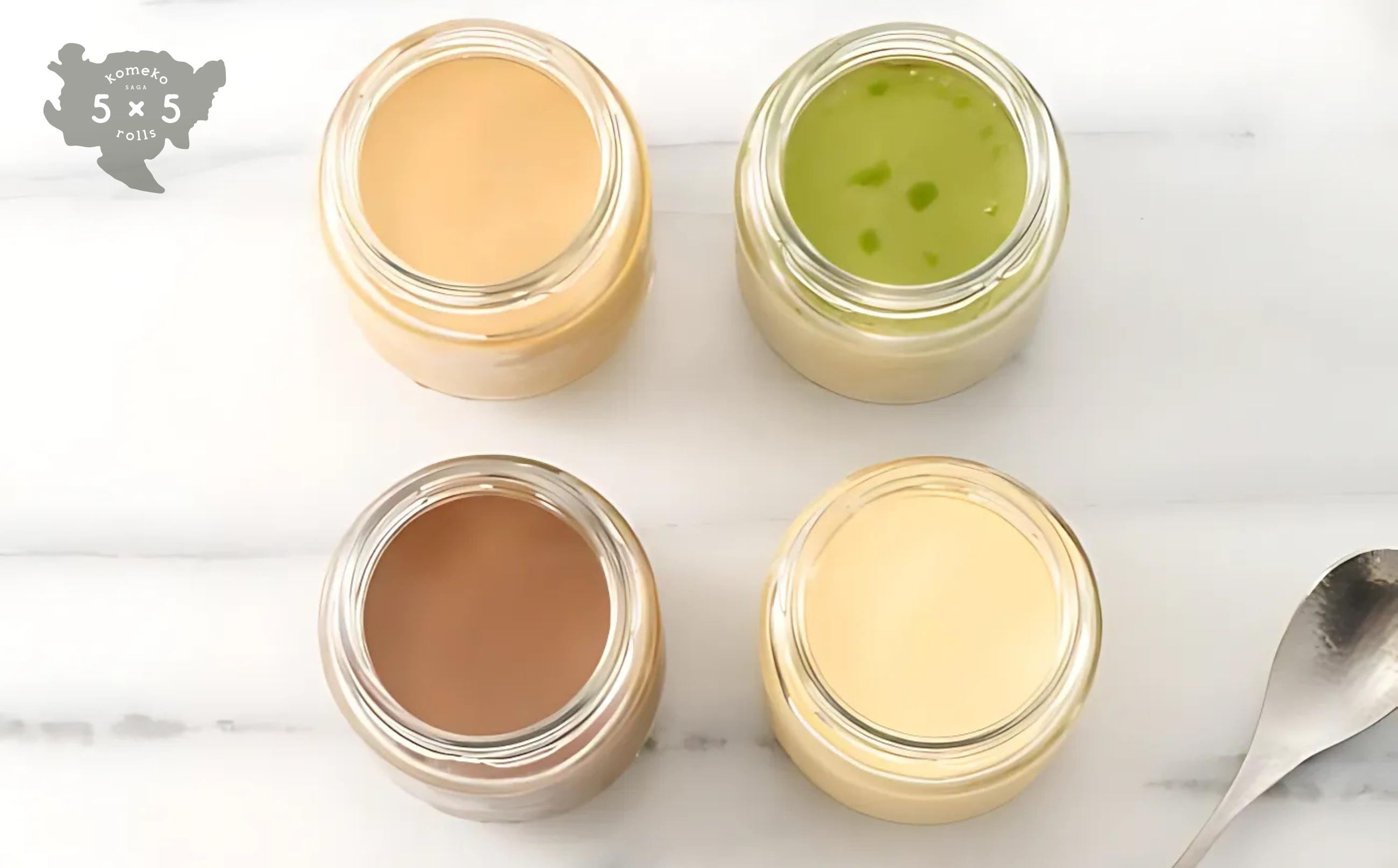 ごきげんプリン(たまご・ショコラ・塩キャラメル・ピスタチオ)　※スプーンは返礼品に含まれません。