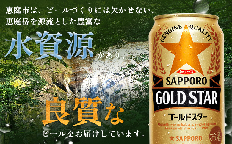 『定期便：全3回』GOLDSTAR 350ml×24本 ゴールドスター | GOLDSTAR ゴールドスター 350ml 24本 定期便 3回 サッポロビール 自信作 サッポロ SAPPORO bee