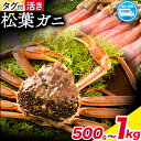 【ふるさと納税】 活き タグ付き 松葉ガニ カニ 選べる 500g 600g 700g 800g 900g 1kg 1杯 さんチョク《2024年11月中旬-2025年4月上旬頃出荷》鳥取県 八頭町 送料無料 蟹 かに 鍋 ズワイガニ ズワイ蟹 生 冷蔵