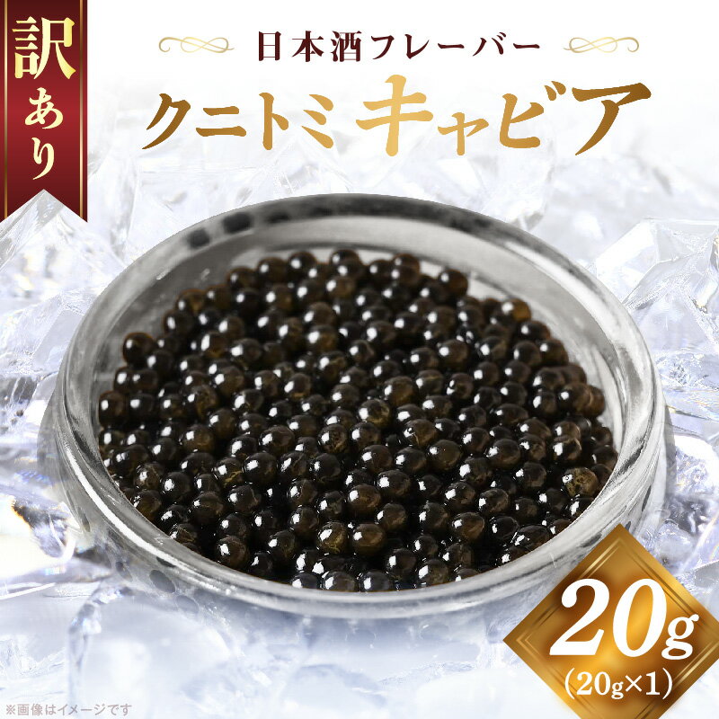 【ふるさと納税】【訳あり】クニトミキャビア 日本酒フレーバー 20g（20g×1）