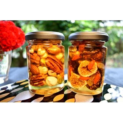 ふるさと納税 高野町 ナッツ・ドライフルーツの蜂蜜漬　峠プレミアム2種セット【萌(MOE)】【映(HAYU)】(高野町) |  | 01