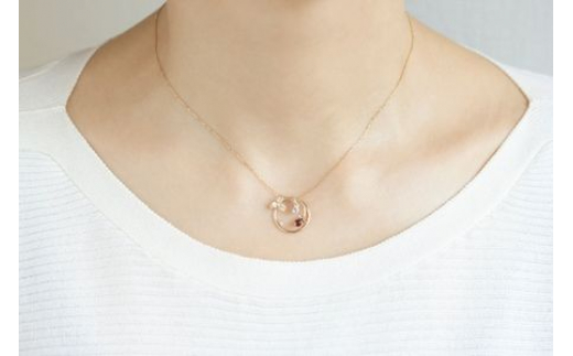 K10 Strawberry ガーネット トパーズ ダイヤモンド ネックレス レディース ジュエリー アクセサリー イエローゴールド ホワイトトパーズ ペンダント シンプル 一点もの おしゃれ かわい