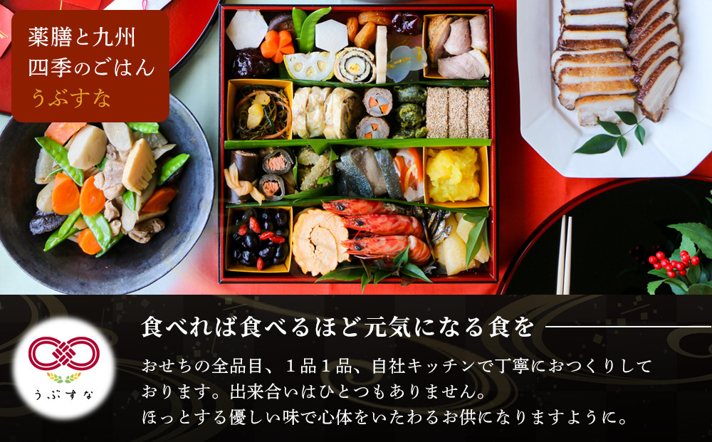 【博多発祥の薬膳食養生】2026年新春 福岡薬膳おせち 一段重＜2025年12月30日配達＞（冷凍　自然解凍可　九州　自然素材　無添加）