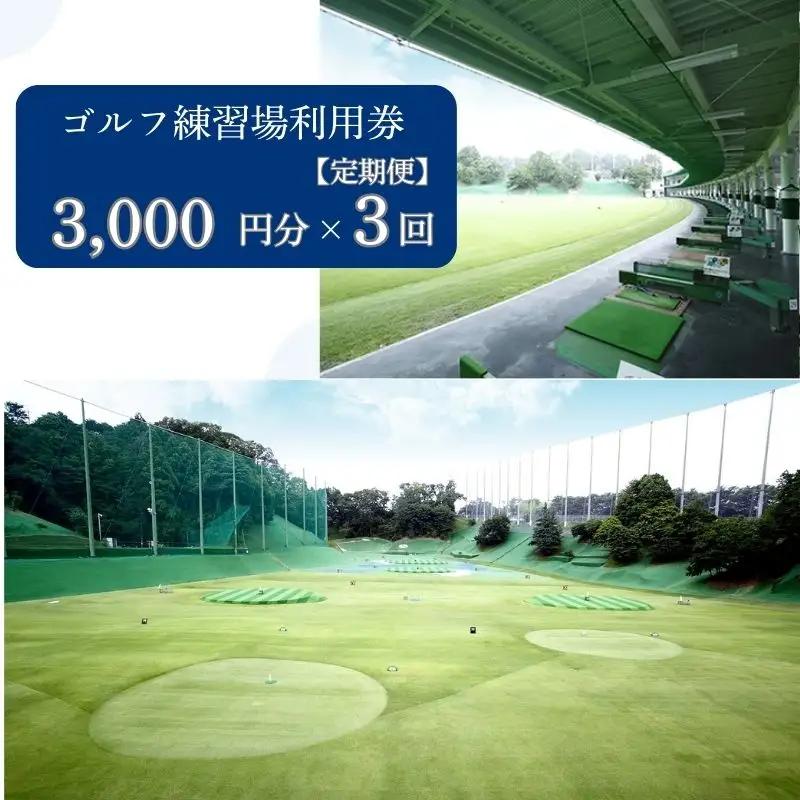 【3ヶ月定期便】ゴルフ練習場利用券【3,000円分】 30-102
