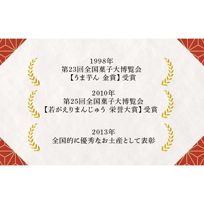 大正五年創業［お菓子の泉榮堂］若返りまんじゅう 3種セット15個入（若返り・黒いべ・まめだよ 各5個）［第25回全国菓子大博覧会 栄誉大賞受賞］【 秋田 羽後 和菓子 詰め合わせ 】