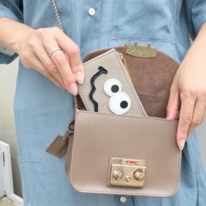 【キョロメフラグメントケース/全20色】思わず誰かに見せたくなる/身軽に時短決済♪最軽量のスマート財布 ミニ財布 カードケース フラグメントケース コンパクト 名刺入れ レディース メンズ アイスグレ